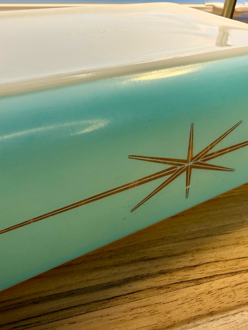 Rare 1960 Pyrex Collectible Atomic Starburst 575-B 2 Qt. Space Saver Holy Grail - Picture 2 of 16